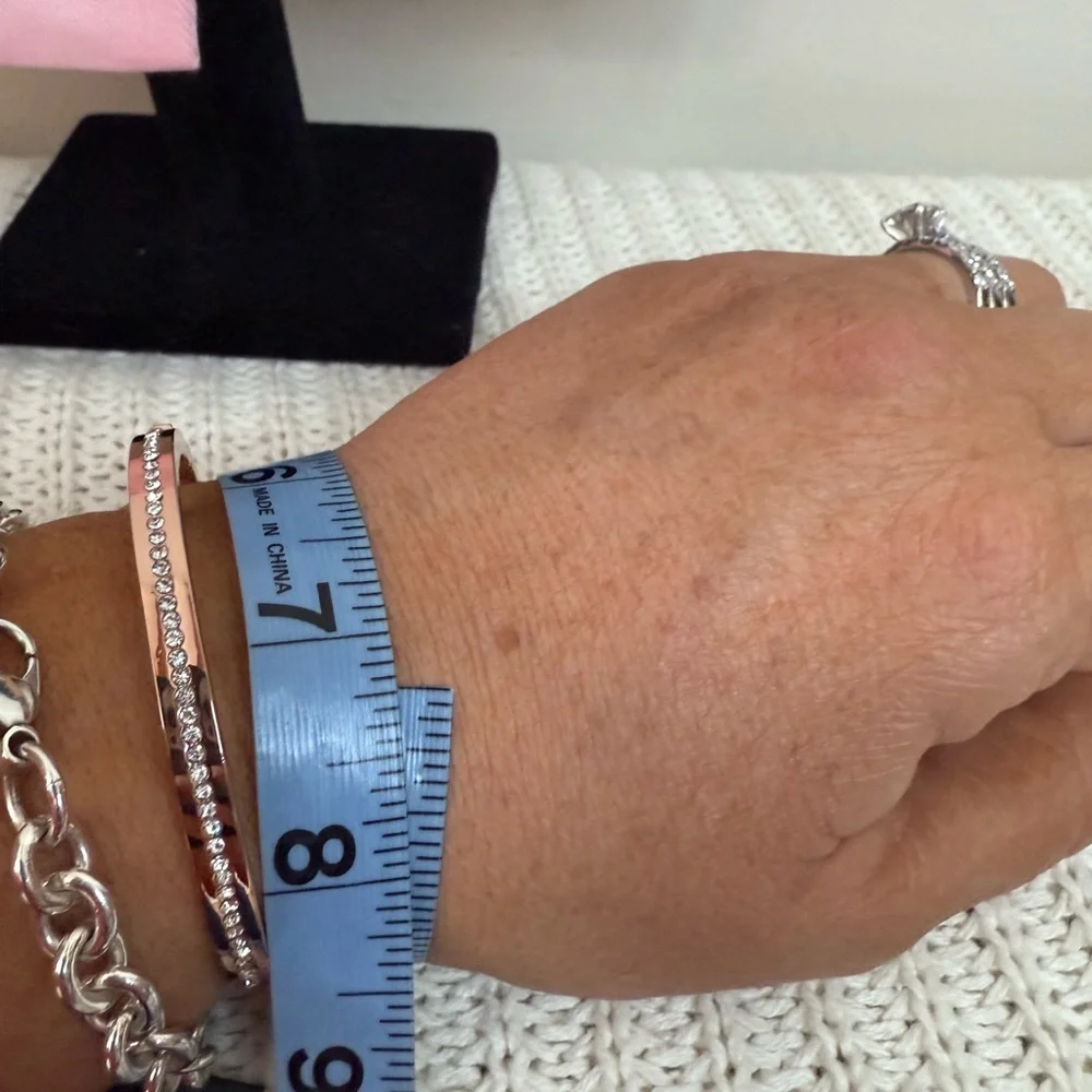 kate spade NWT New York Rose Gold Hinged Bangle Bracelet - Pink Pouch